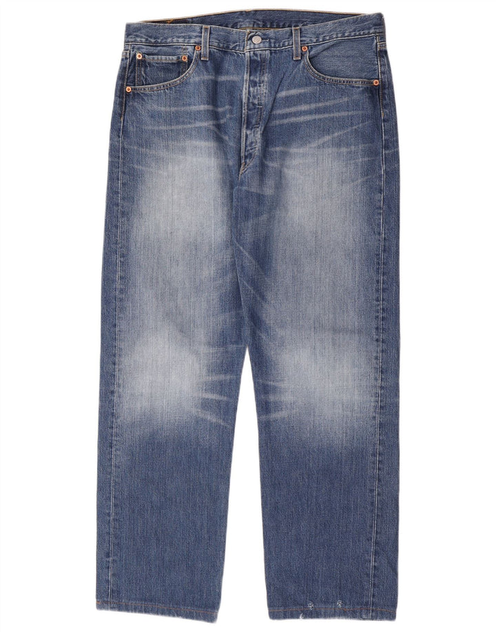Blugi drepti pentru bărbați Levi's 501 W38 L30 Bumbac albastru