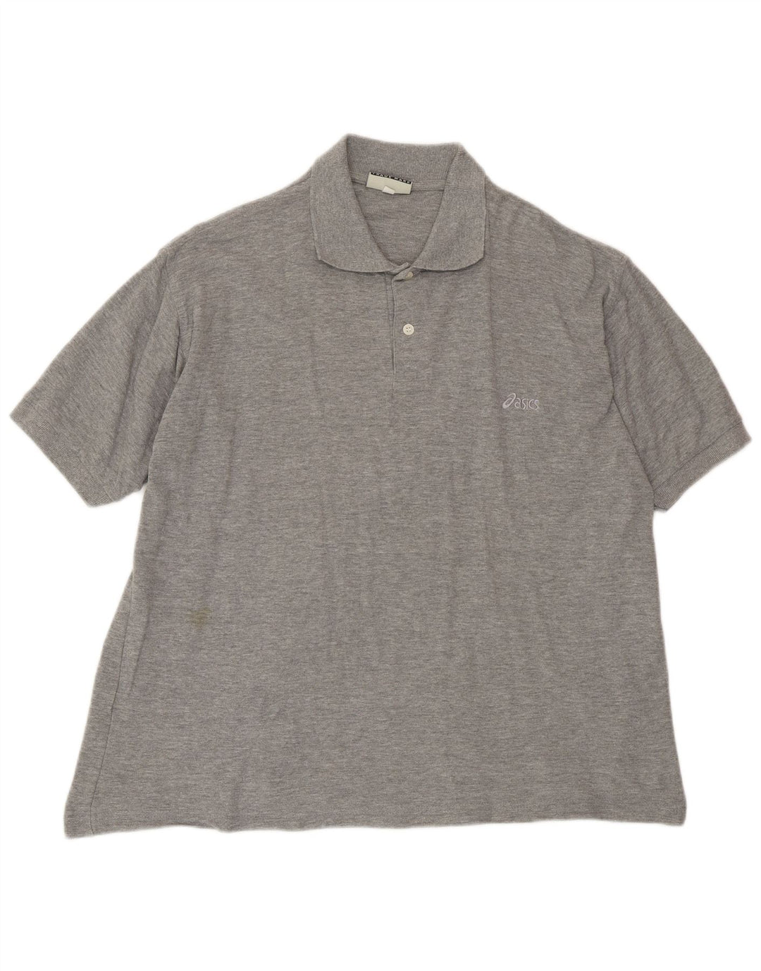 Tricou polo pentru bărbați ASICS, mare, gri bumbac cu pete