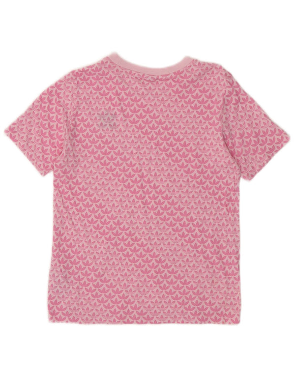 Tricou grafic Adidas pentru femei Top UK 10 Small Pink Bumbac