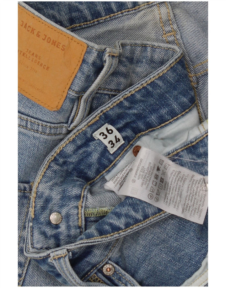 Blugi slim pentru bărbați Jack & Jones W36 L34 Bumbac albastru