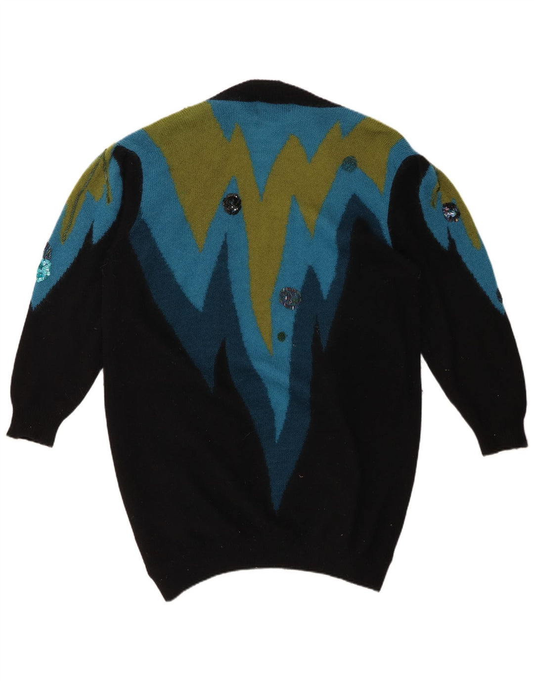 TOPLIKE Pulover cardigan cu paragate supradimensionat pentru femei EU 40 Albastru mediu