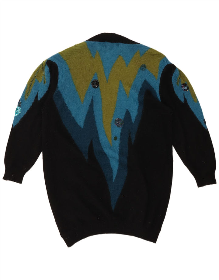 TOPLIKE Pulover cardigan cu paragate supradimensionat pentru femei EU 40 Albastru mediu