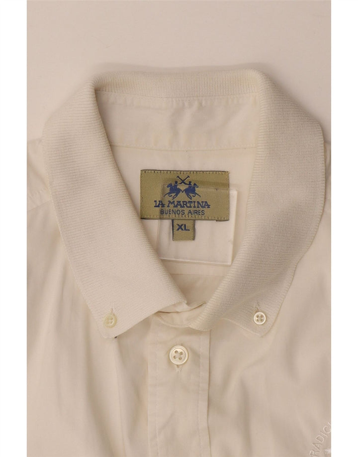 LA MARTINA Cămașă cu mânecă scurtă pentru bărbați Buenos Aires, XL, alb