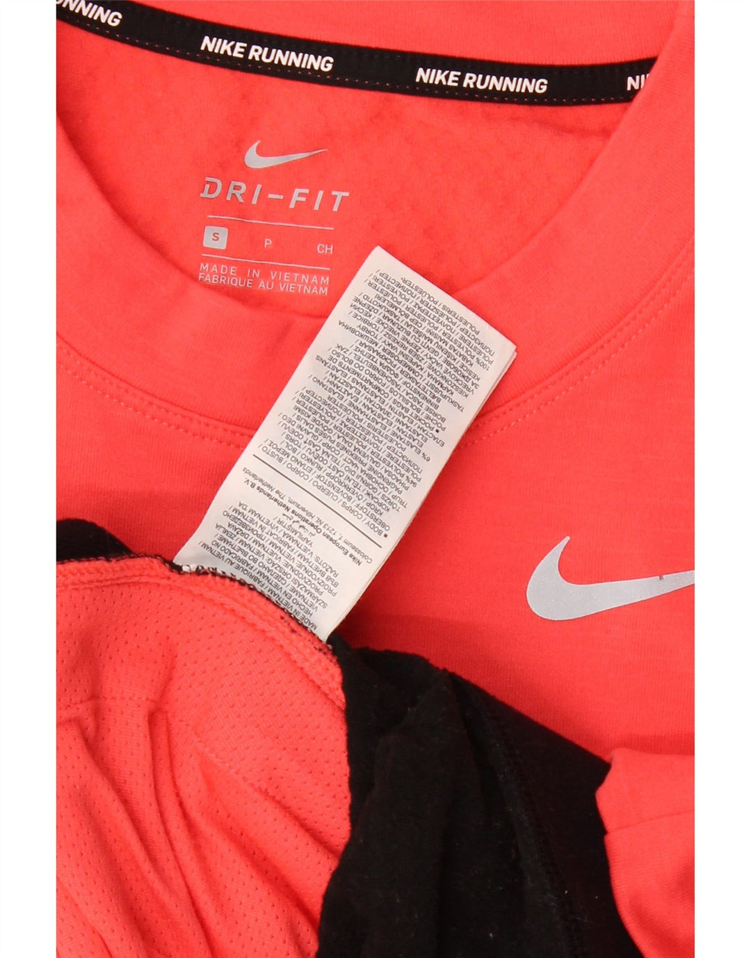 Top supradimensionat cu mânecă lungă pentru femei Nike Dri Fit UK 10 Small Red Colorblock