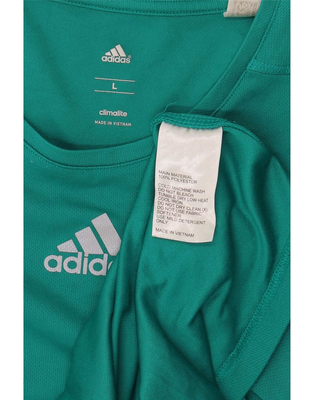 Tricou Adidas Climalite pentru bărbați Top mare din poliester turcoaz