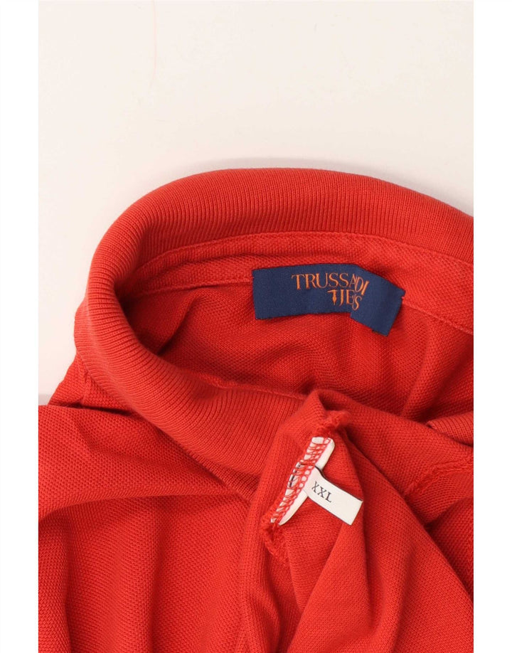 Tricou polo Trussardi pentru bărbați 2XL roșu
