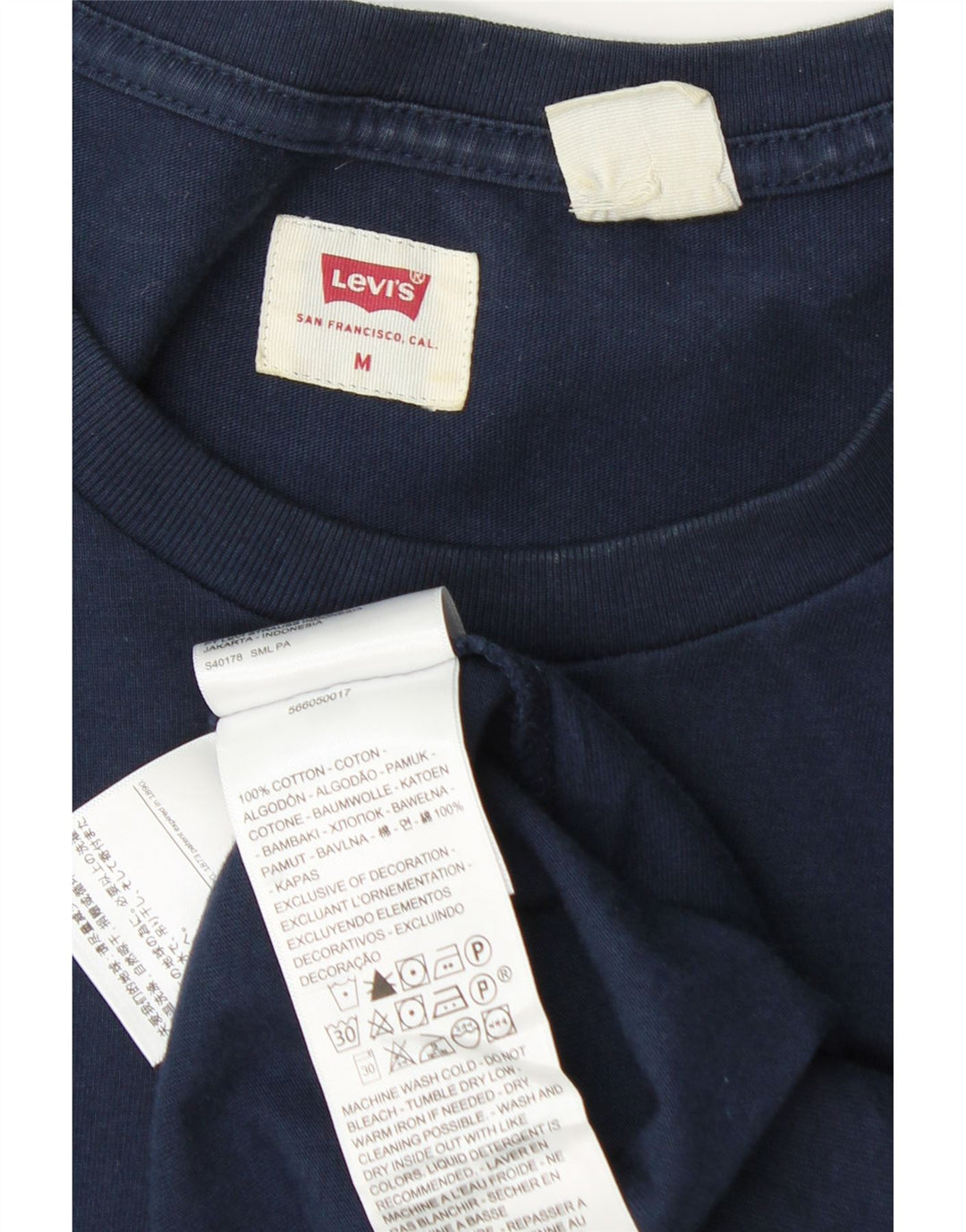 Tricou pentru bărbați Levi's Top mediu din bumbac bleumarin