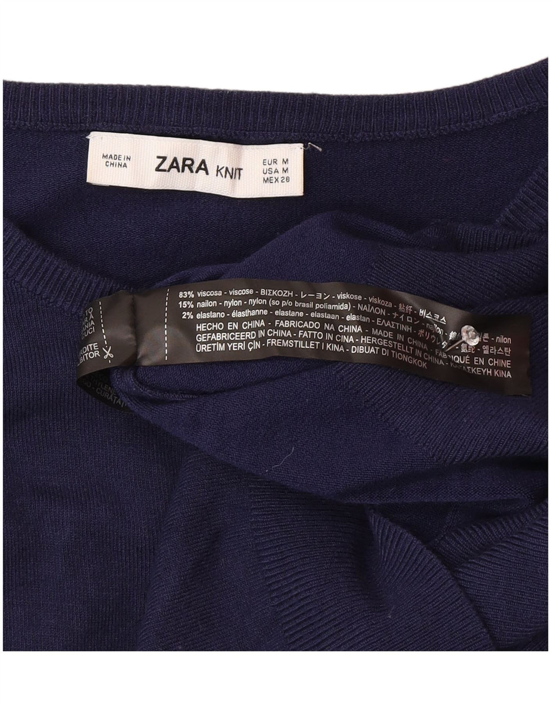 Pulover cardigan pentru femei Zara UK 12 Medium Bleumarin