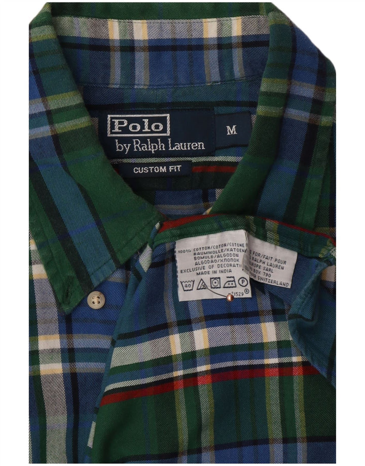 Cămașă POLO RALPH LAUREN pentru bărbați, personalizată, din flanel, din bumbac verde mediu