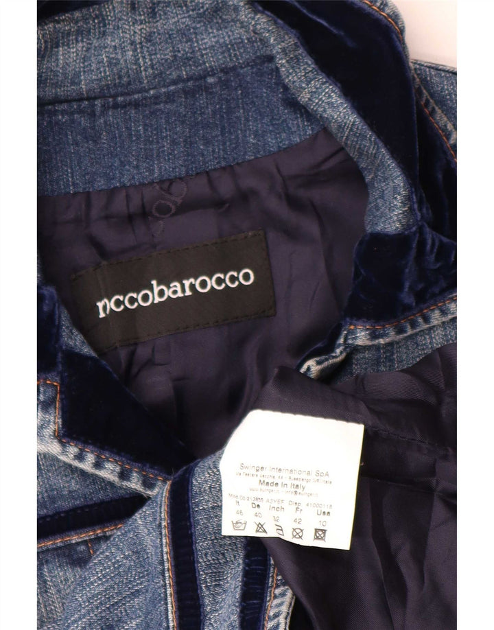 Roccobarocco Jachetă de blugi pentru femei IT 46 Mare Bumbac Albastru