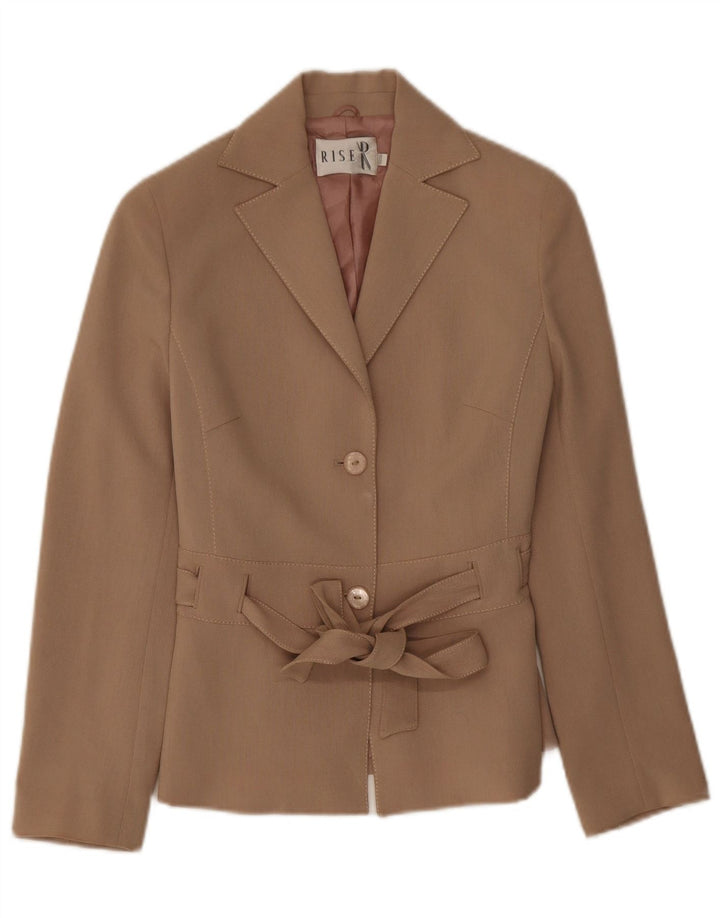 Blazer Vintage pentru femei cu 2 nasturi, UK 8, Bej mic