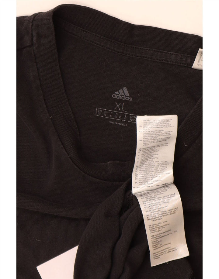 Tricou grafic ADIDAS pentru bărbați Top XL bumbac negru