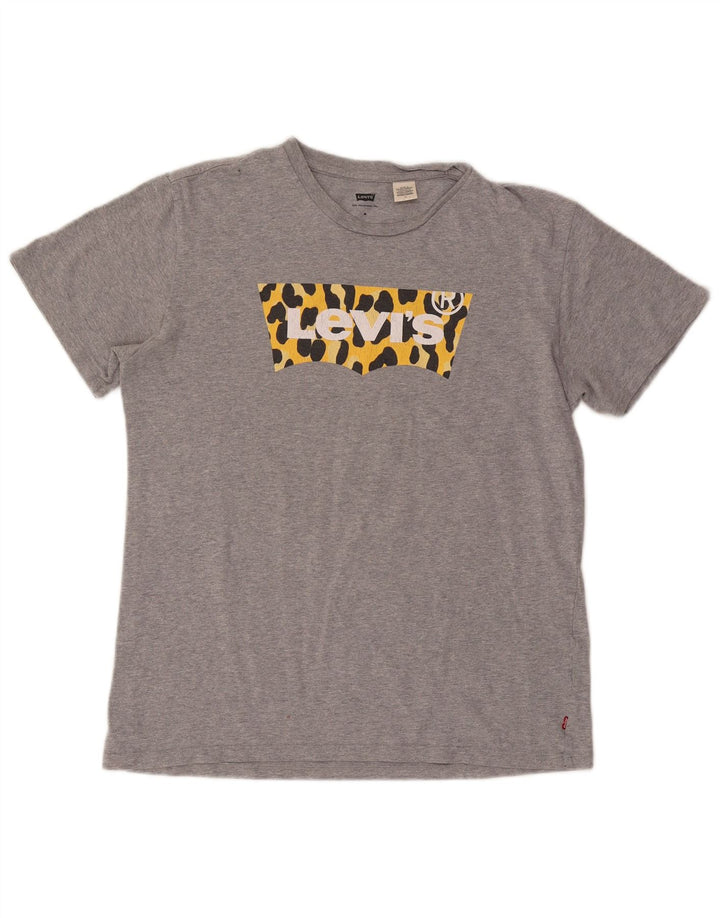 Tricou cu grafic pentru femei LEVI'S Top Medium Gri Animal Print