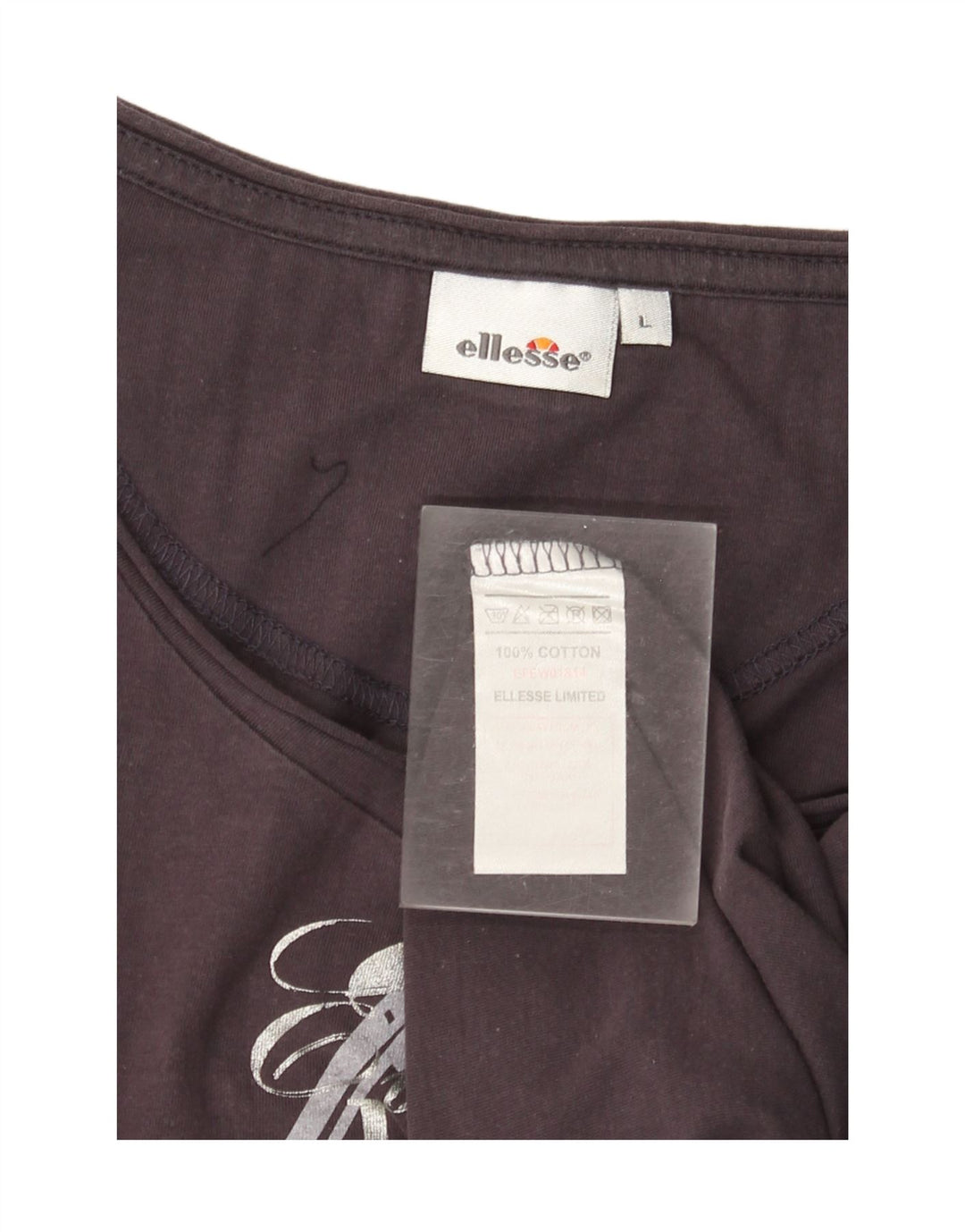 Tricou cu grafic ELLESSE pentru femei Top UK 14 mare bumbac bleumarin