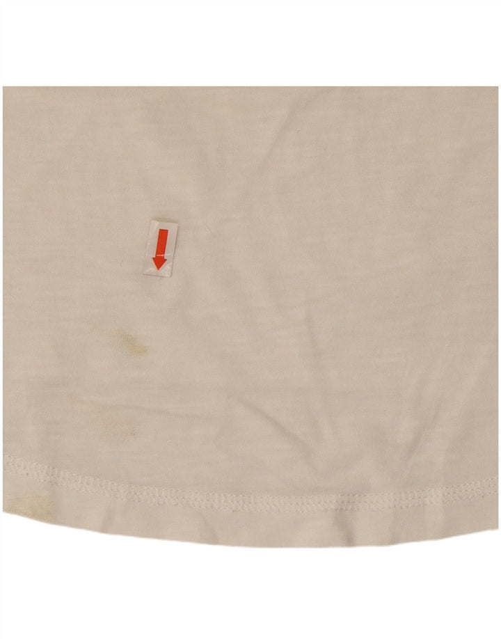 TOMMY HILFIGER Tricou grafic supradimensionat pentru femei Top UK 10 Small White
