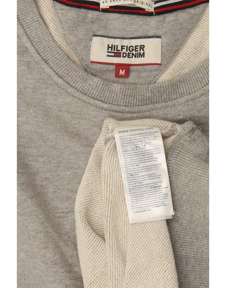 Hanorac grafic pentru bărbați Tommy Hilfiger Pulover din bumbac gri mediu