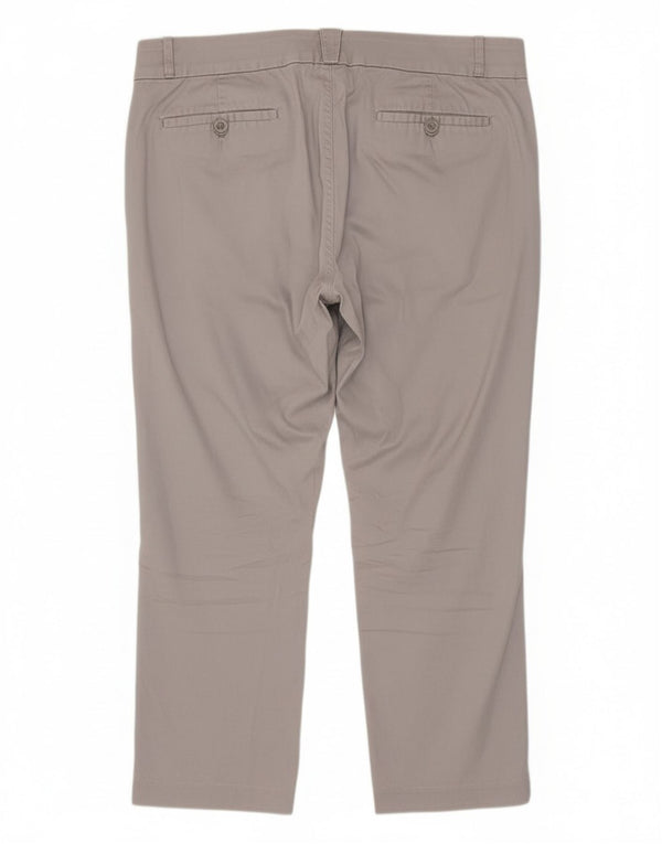 Lee Pantaloni zvelți Secret Capri pentru femei US 14 XL W36 L22 bumbac gri