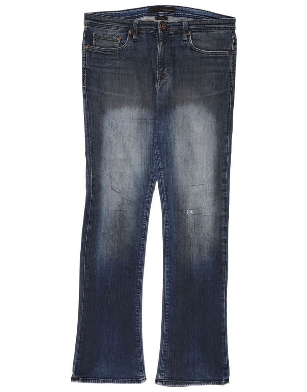 Blugi skinny pentru femei Calvin Klein Acid Wash Bootcut W34 L32 Blue