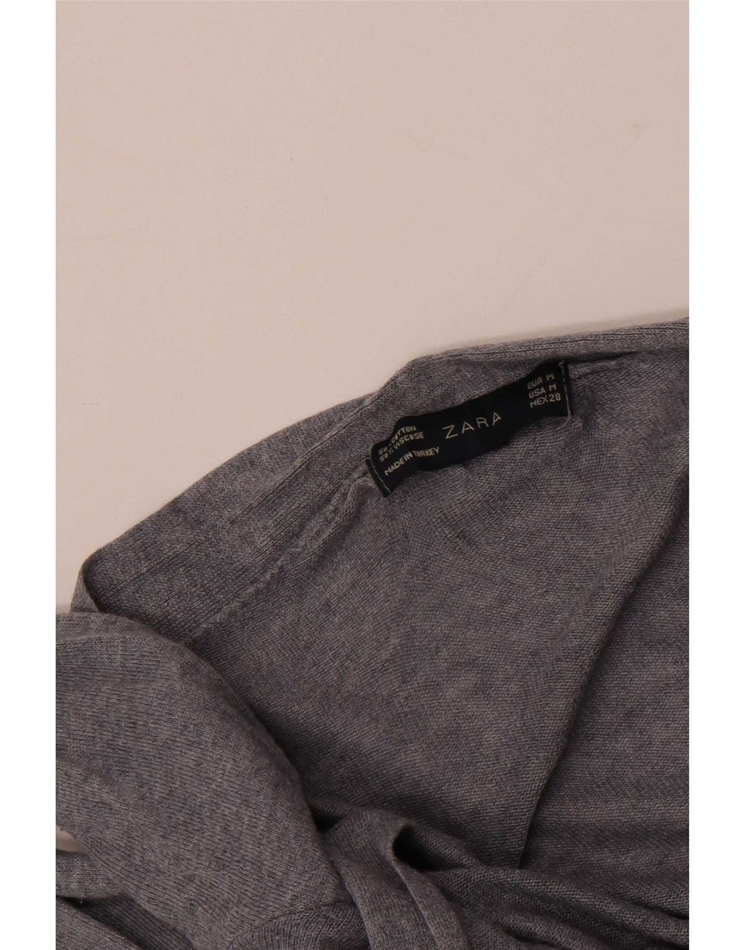 Pulover cardigan deschis pentru femei Zara UK 12, gri mediu