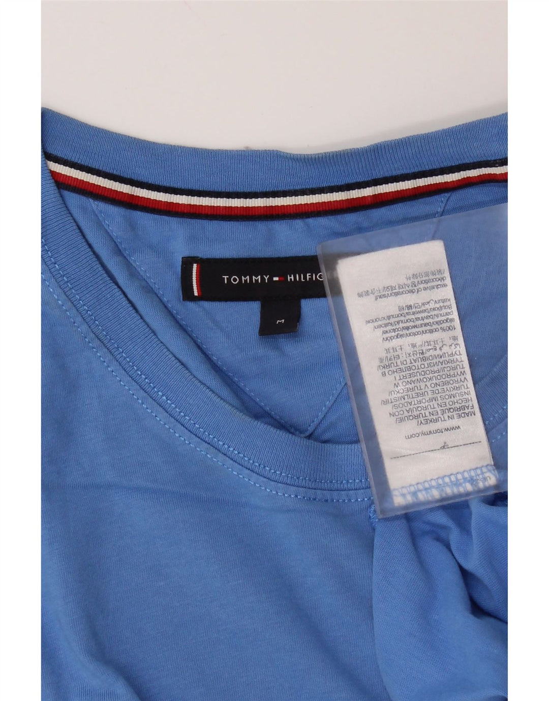 Tricou pentru bărbați Tommy Hilfiger Top din bumbac albastru mediu