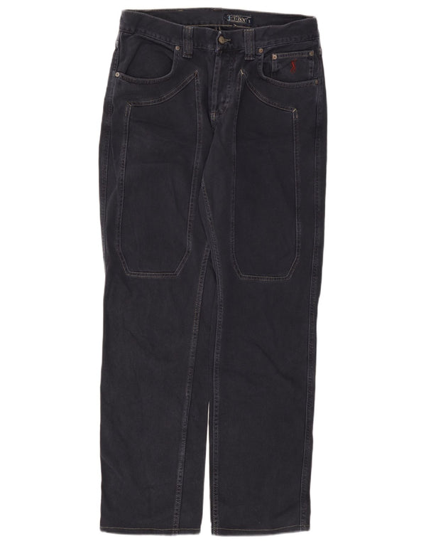 Pantaloni casual drepti pentru bărbați Jeckerson L34 L31 Bumbac bleumarin