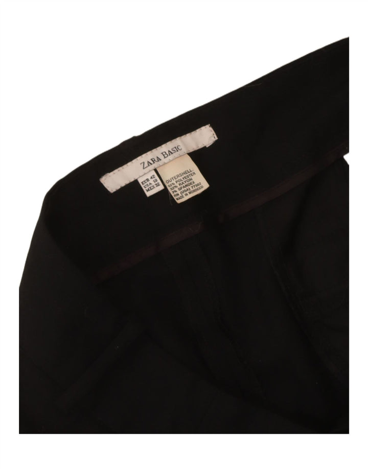 Pantaloni chino slim pentru femei Zara EU 42 Large W32 L30 Poliester negru