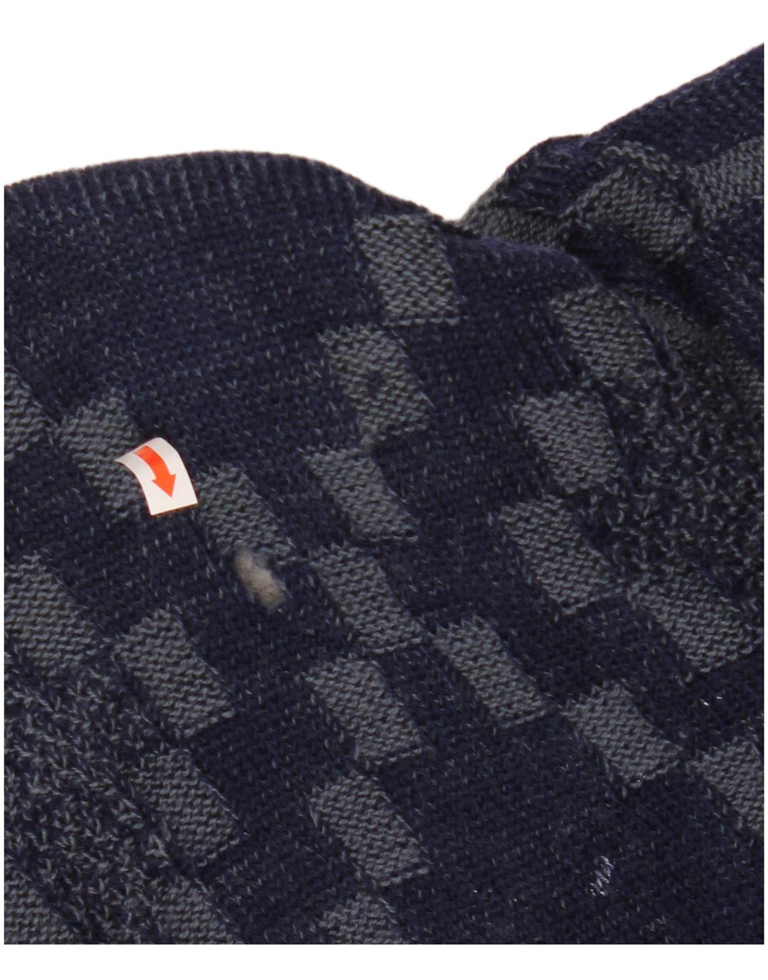 Pulover cardigan pentru bărbați VINTAGE, mare, din viscoză geometrică, albastru