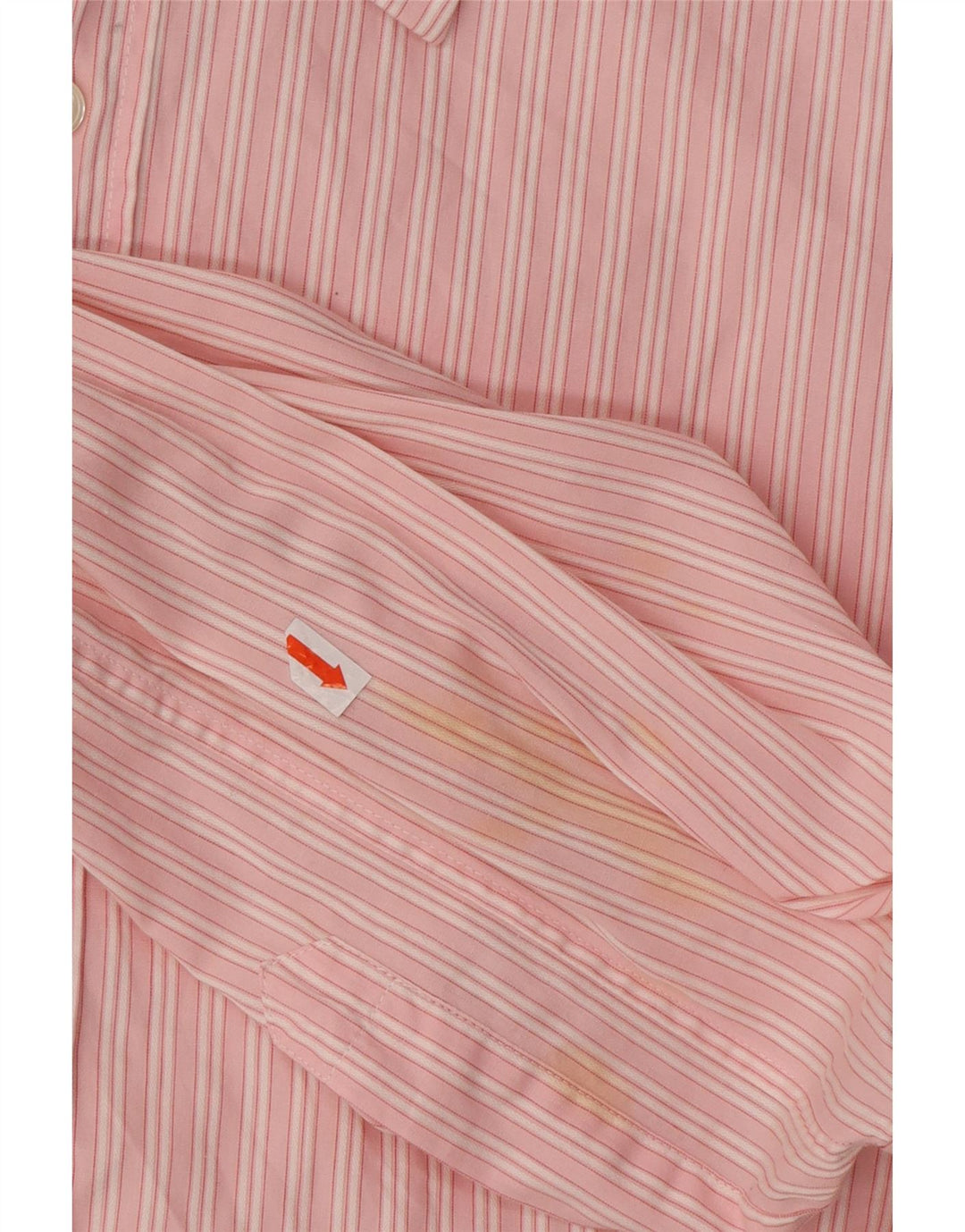 HUGO BOSS Mens Shirt Large Pink Striped Cotton