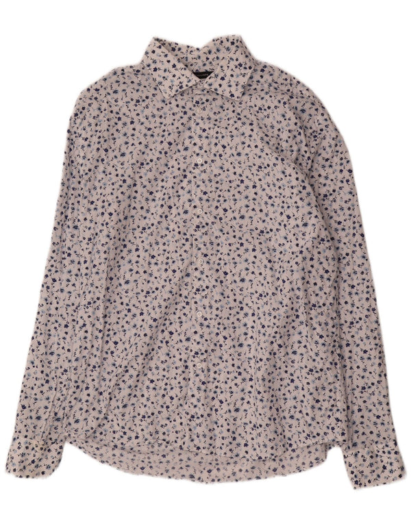 Cămașă Calliope pentru bărbați, cu tăiere obișnuită, 2XL, bumbac floral alb