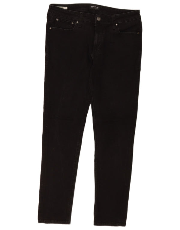 Blugi pentru bărbați Jack & Jones Liam skinny W34 L32 bumbac negru