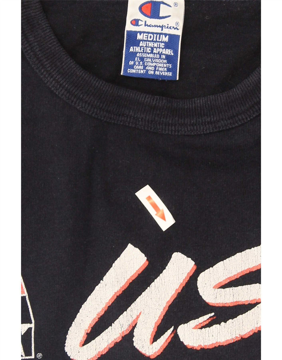 Tricou grafic pentru bărbați Champion Top mediu din bumbac bleumarin