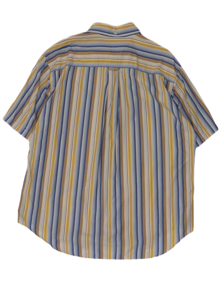 Cămașă cu mânecă scurtă pentru bărbați Lacoste Mărimea 46 2XL, cu dungi multicolore