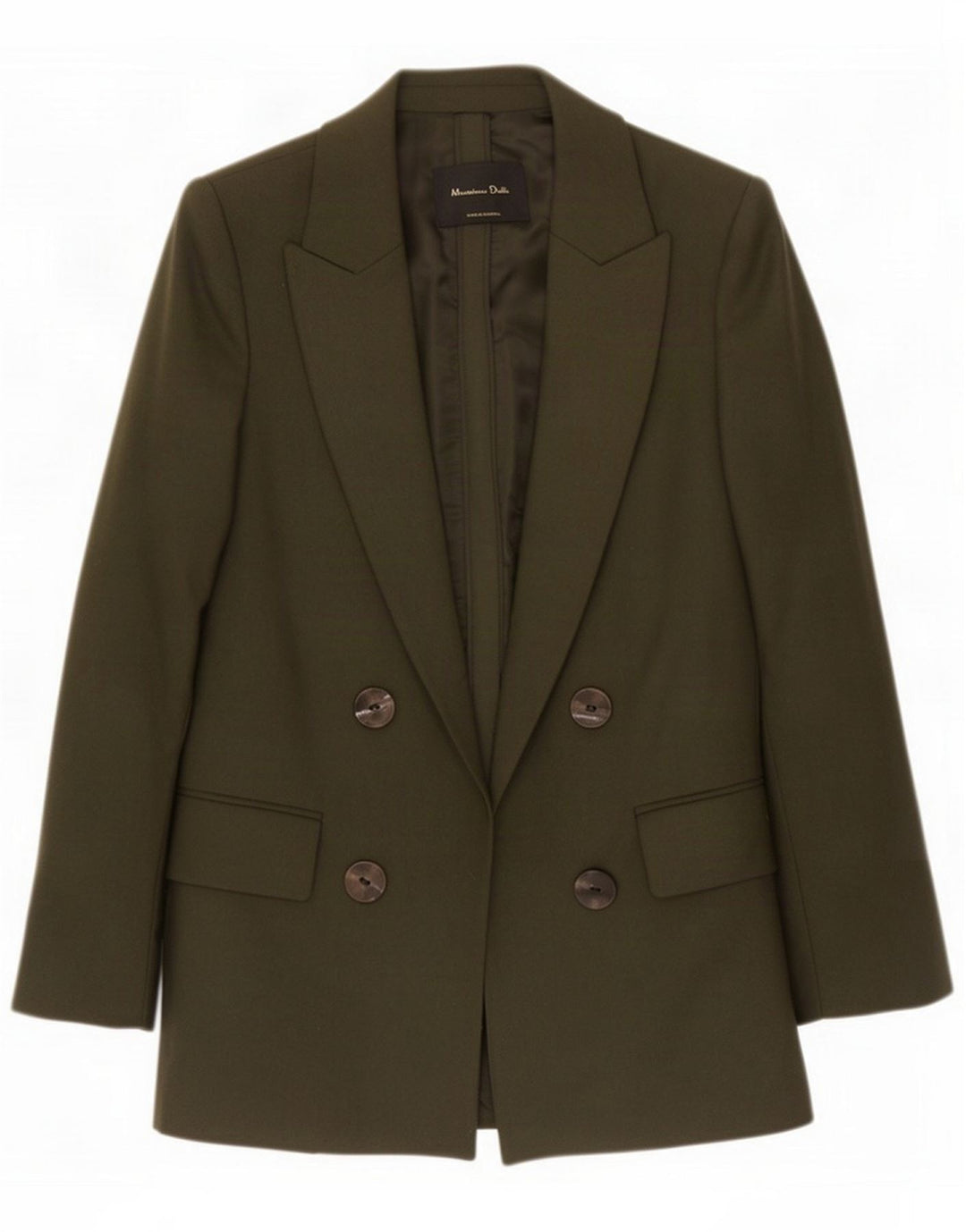 Jachetă pentru femei Massimo Dutti Blazer deschis EU 38 Small Khaki Wool