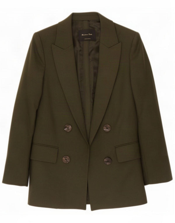 Jachetă pentru femei Massimo Dutti Blazer deschis EU 38 Small Khaki Wool