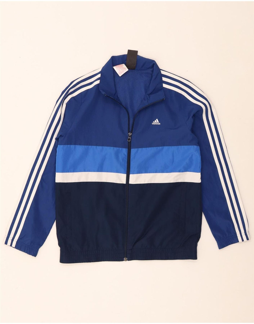 Jachetă de trening pentru băieți Adidas 11-12 ani, albastru, poliester