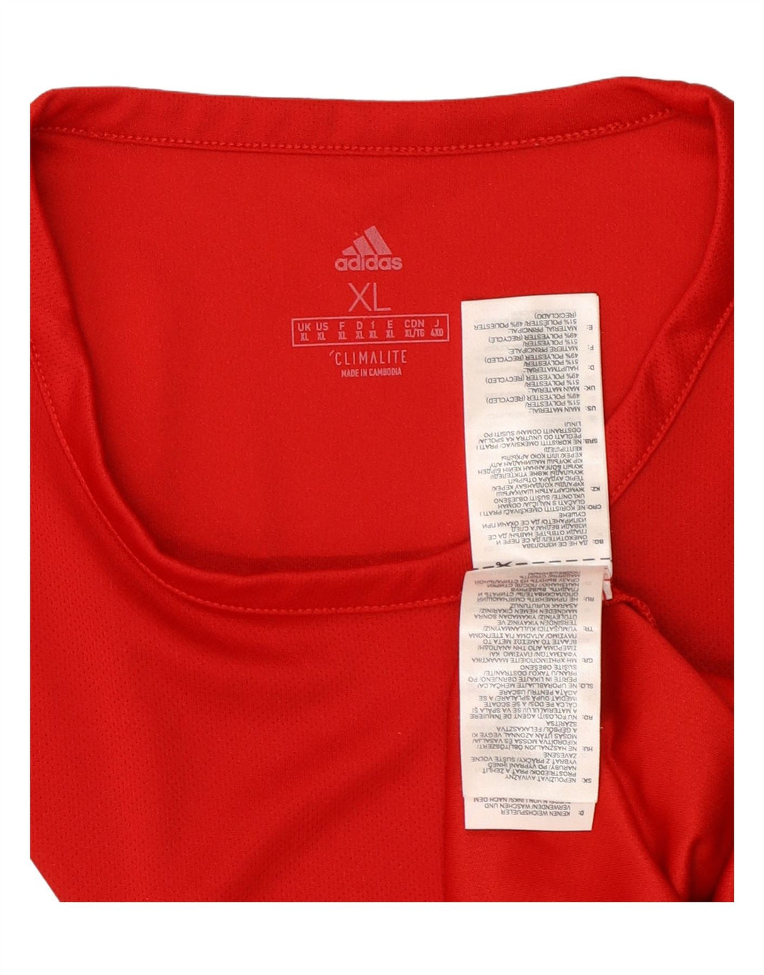 Tricou Climalite pentru bărbați ADIDAS Top XL Poliester color bloc roșu