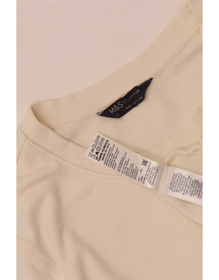 Pulover pentru damă Marks & Spencer pentru femei, UK 18 XL, bumbac alb
