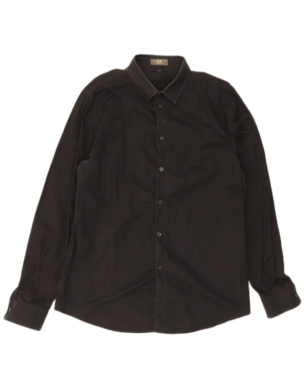 Cămașă Iceberg Slim Fit XL, bumbac negru