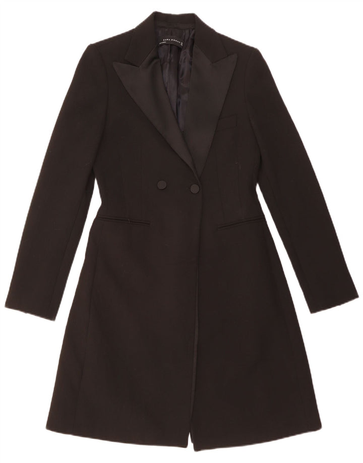 Palton dublu pentru femei ZARA UK 10 Mic Negru