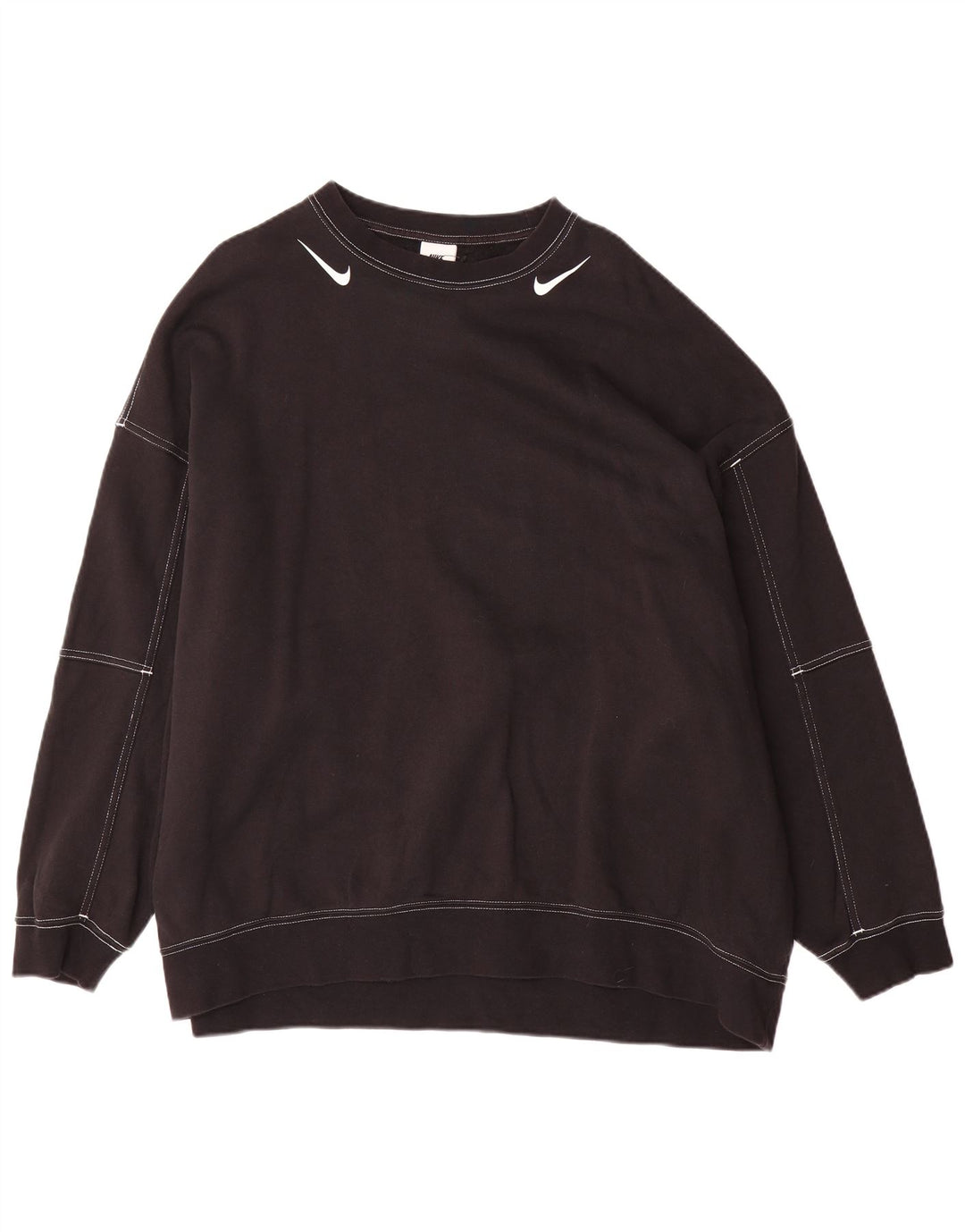 Hanorac supradimensionat cu grafic Nike pentru bărbați, bumbac mediu negru
