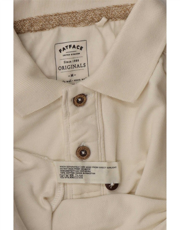 Tricou polo pentru bărbați Fat Face, bumbac alb, mediu