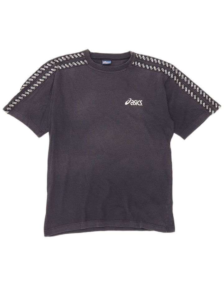 Tricou grafic Asics pentru bărbați Top mediu din bumbac bleumarin