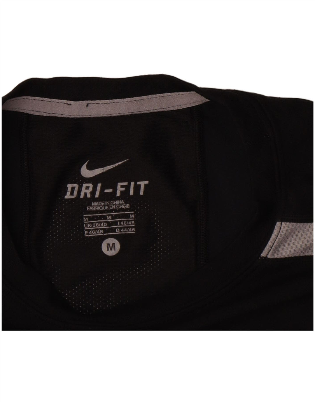 Tricou pentru bărbați Nike Dri Fit Top UK 38/40 Mediu Negru Poliester color bloc