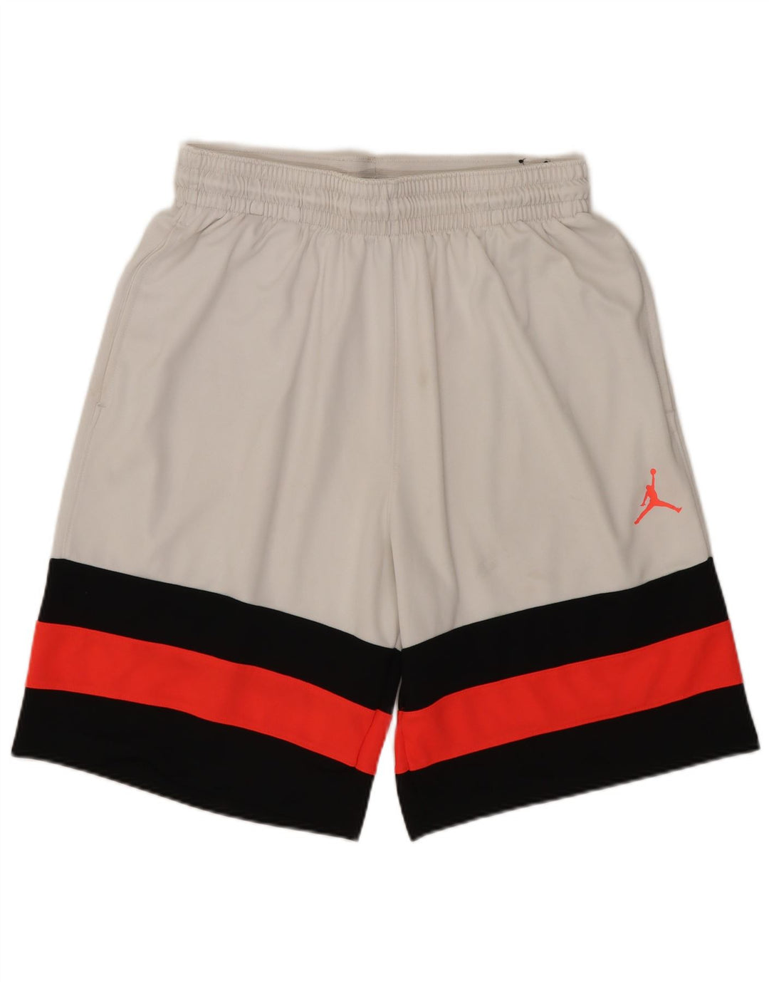 Pantaloni scurți sport Jordan pentru bărbați, alb mediu, poliester color bloc