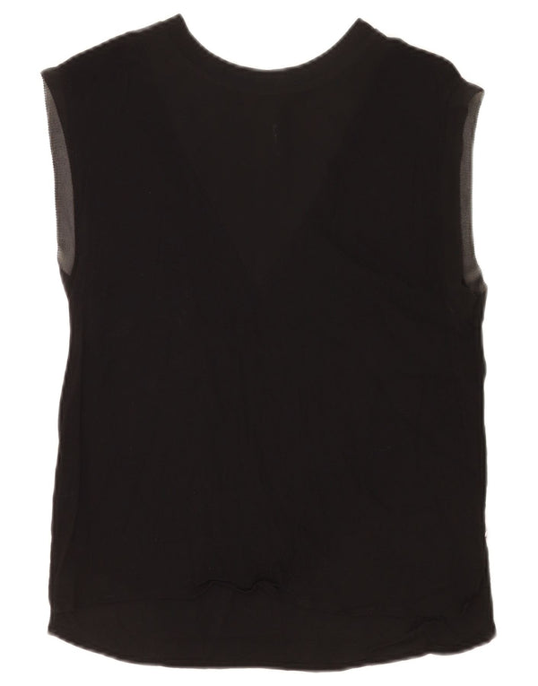 PEPE Jeans Vest Top pentru femei UK 10 Small Black Viscose