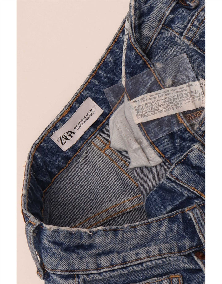 Blugi Distressed drepte pentru femei Zara EU 40 Medium L30 L27 Bumbac albastru