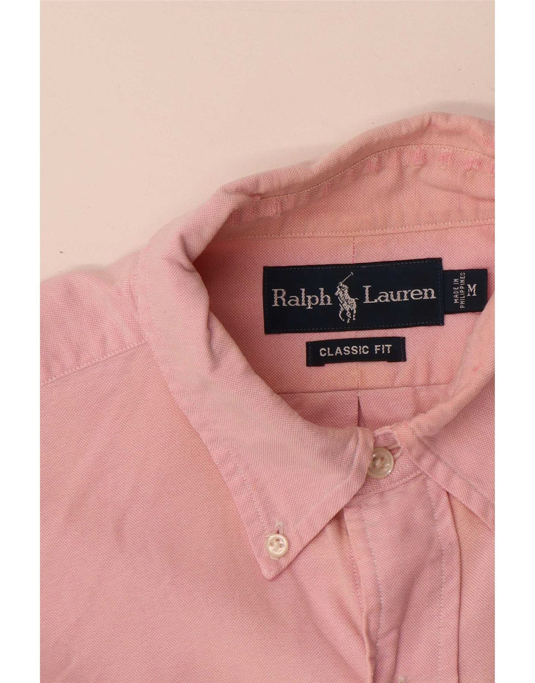 Cămașă pentru bărbați Ralph Lauren, de culoare clasică, din bumbac roz mediu