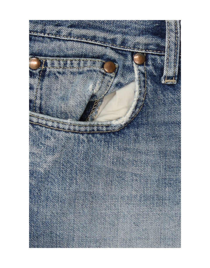 MELTIN' POT Mens Straight Jeans W34 L30 Blue Cotton