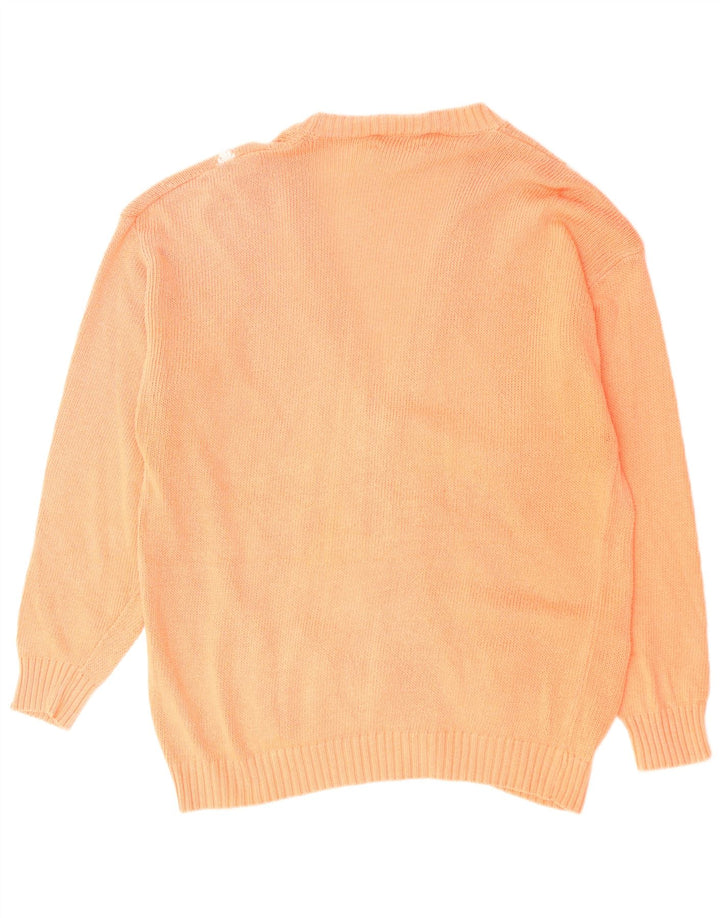 Pulover cardigan pentru bărbați IL GRANCHIO mare portocaliu Argyle/Diamond