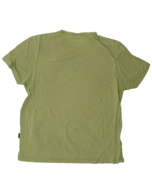 AQUASCUTUM Womens T-Shirt Top UK 14 Medium Green Cotton